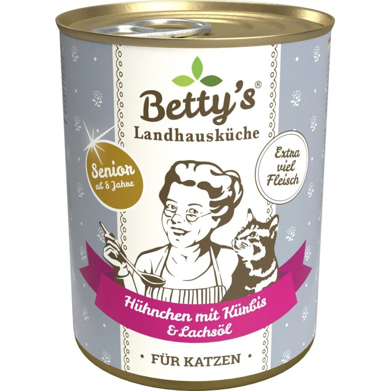 Betty's Landhausküche Senior Hühnchen mit Kürbis & Lachsöl - 400 g