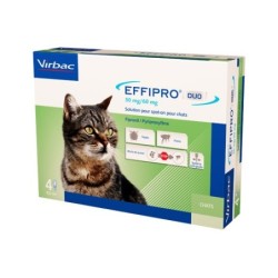 Effipro DUO Spot-on für Katzen - bis zu 6 kg - 4 Pipetten