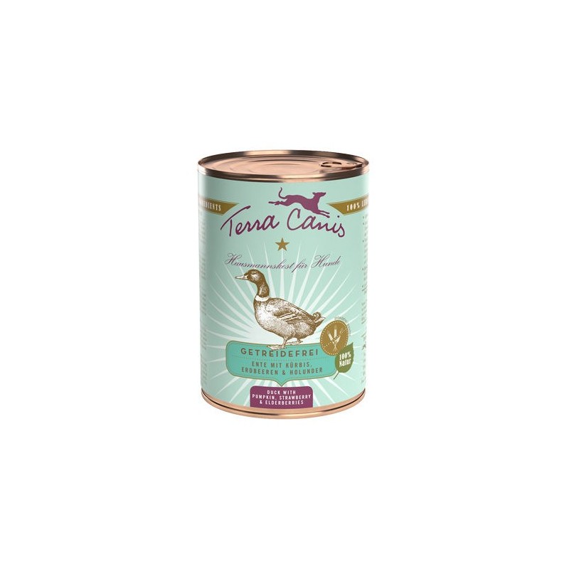 Terra Canis Getreidefrei Hundefutter - Dosen - Ente - 6 x 400 g