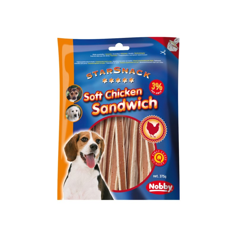 Nobby Starsnack Soft Sandwich - Chicken - 375 g