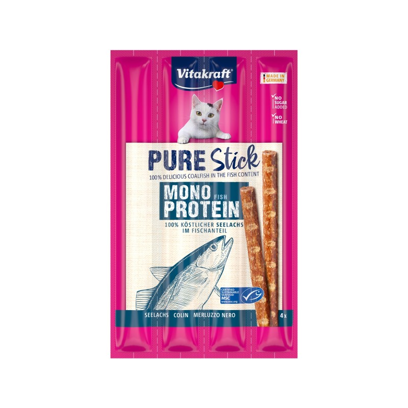 Vitakraft Pure Stick - Coalfish - 4 x 5 g