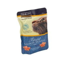 Fish4Cats Finest Mousse Katzenfutter - Frischebeutel - Salmon - 6 x 100 g