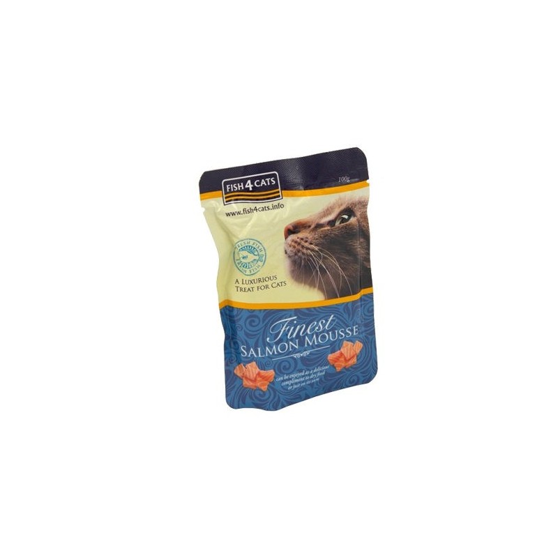 Fish4Cats Finest Mousse Katzenfutter - Frischebeutel - Salmon - 6 x 100 g