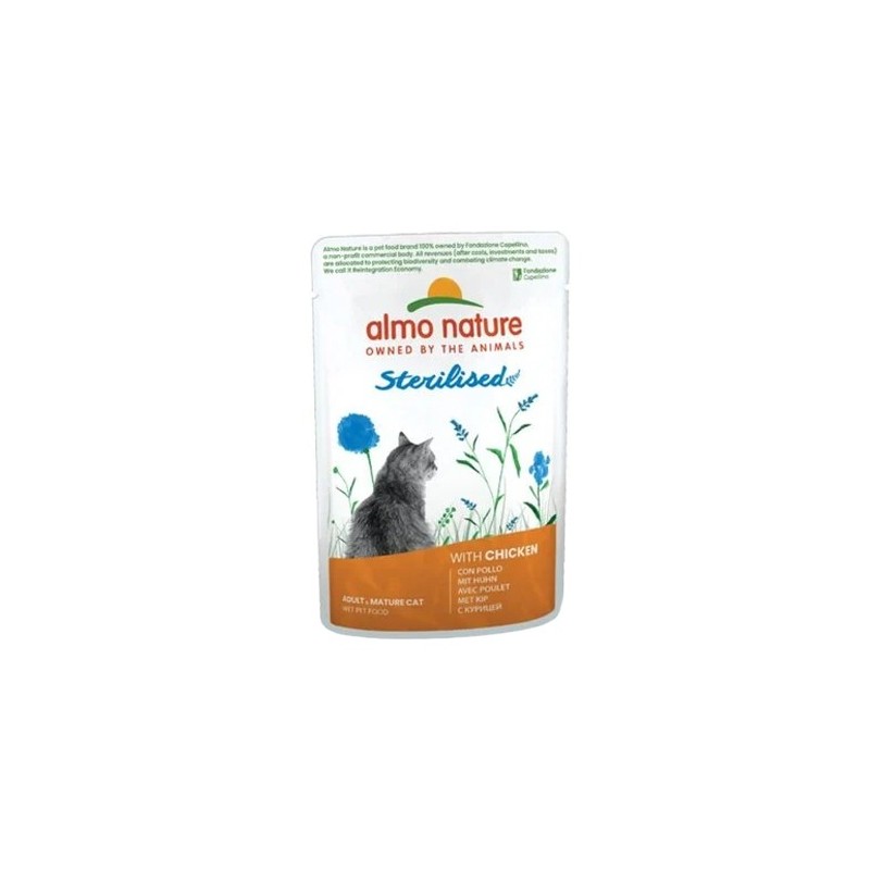 Almo Nature Sterilised Katzenfutter - Frischebeutel - Huhn - 30 x 70 g