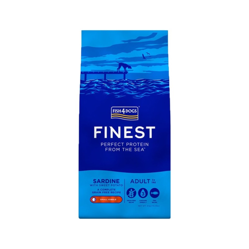 Fish4Dogs Finest Adult Complete kleine Brocken Hundefutter - Sardine - 1,5 kg