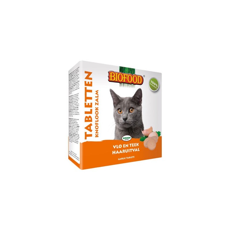 Biofood Knoblauchtabletten für Katzen - Naturell - 100 Tabletten