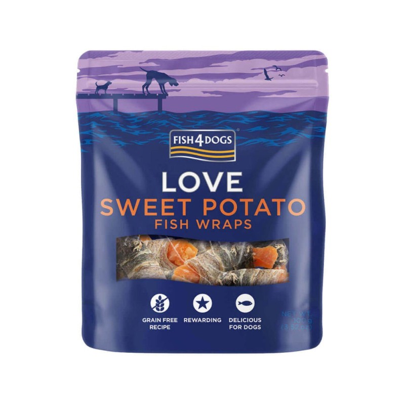 Fish4Dogs Sweet Potato Fish Wraps - 100 g