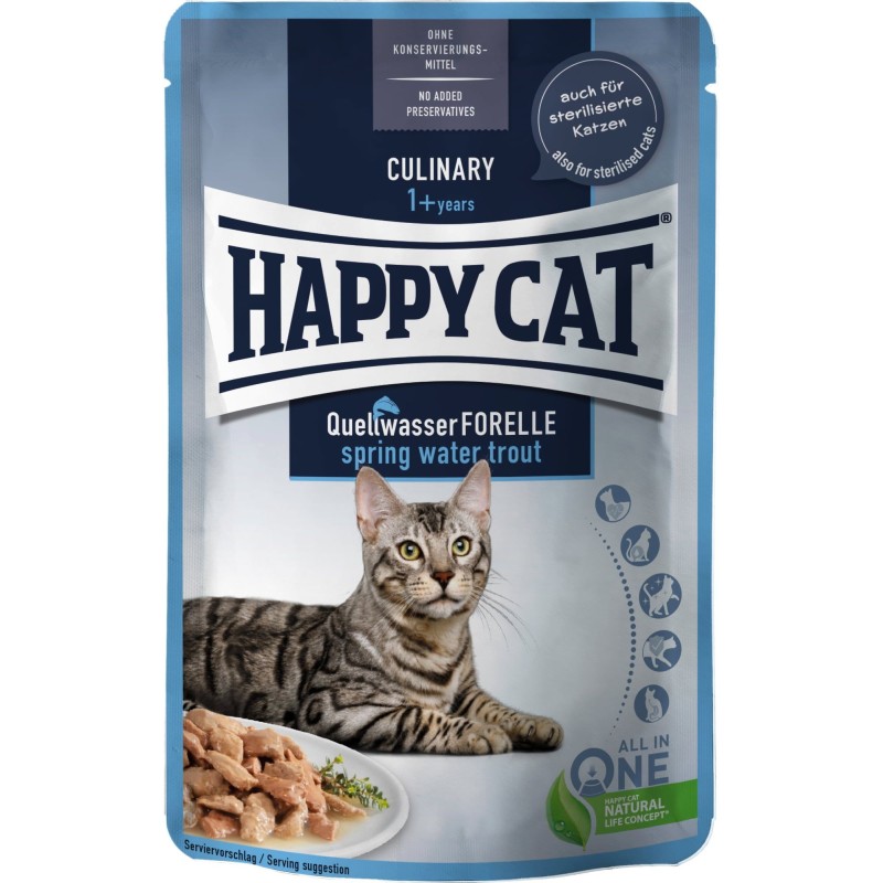 Happy Cat Meat in Sauce Forelle Frischebeutel - 85 g