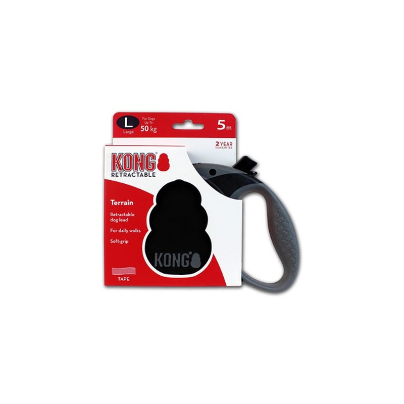 KONG Retractable Leash Terrain - Schwarz - M