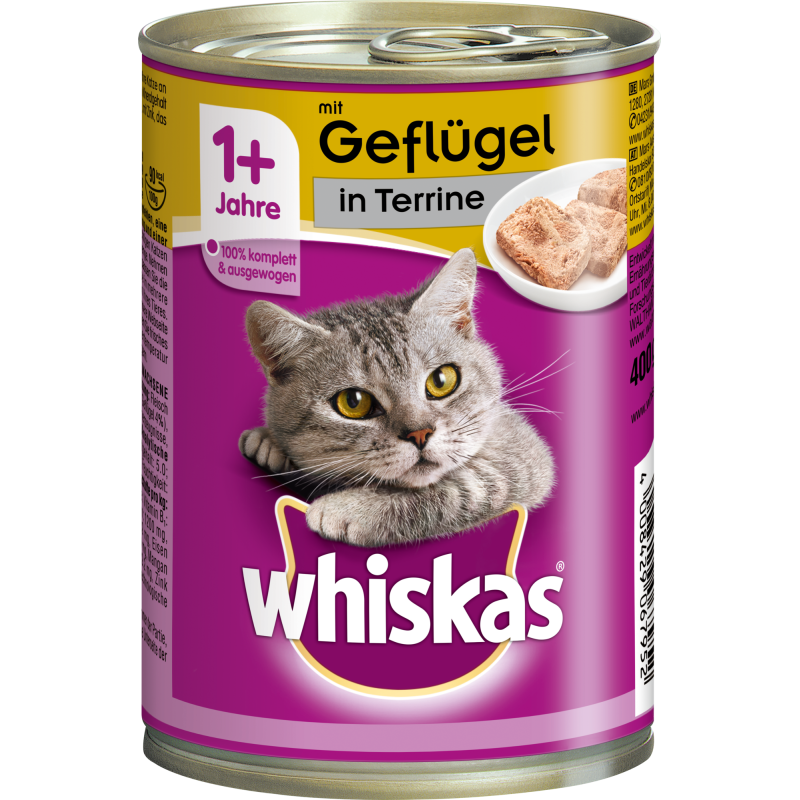 Whiskas Dose in Terrine mit Geflügel 1+ - 400 g