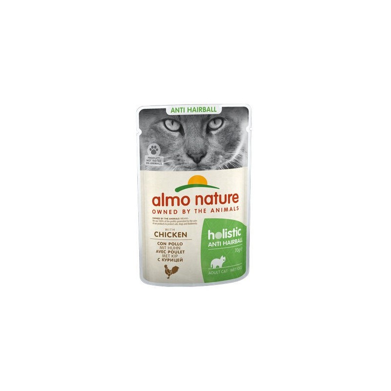 Almo Nature Anti Hairball Katzenfutter - Frischebeutel - Huhn - 30 x 70 g