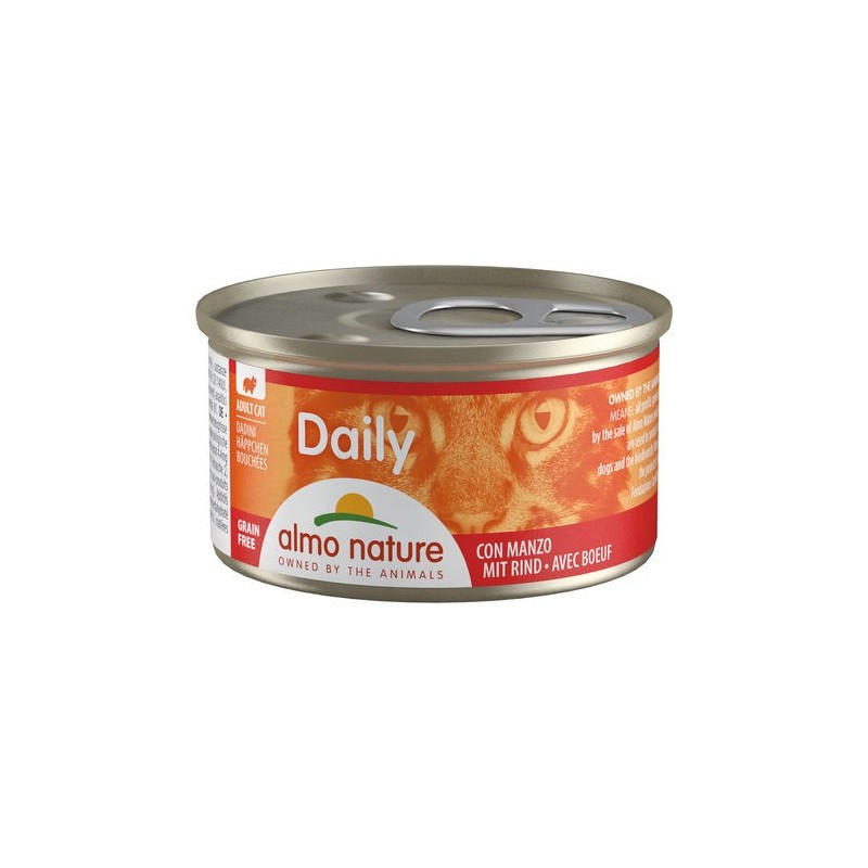 Almo Nature Daily Menu Häppchen Katzenfutter - Dosen - Rind - 24 x 85 g