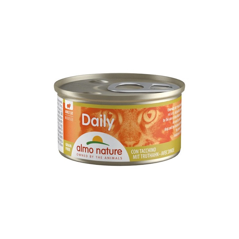 Almo Nature Daily Menu Mousse Katzenfutter - Dosen - Truthahn - 24 x 85 g