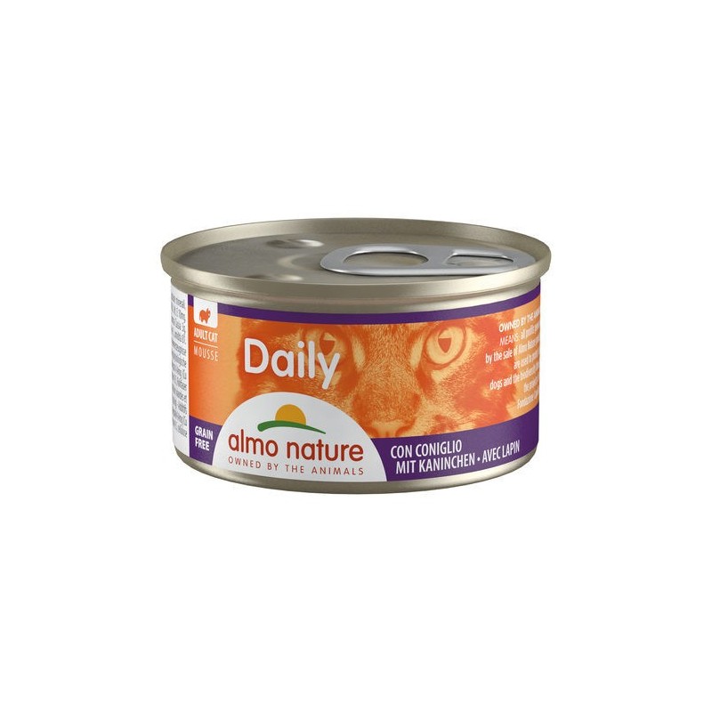 Almo Nature Daily Menu Mousse Katzenfutter - Dosen - Kaninchen - 24 x 85 g