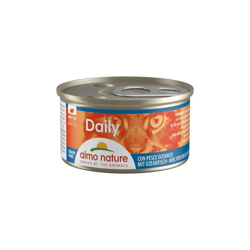 Almo Nature Daily Menu Mousse Katzenfutter - Dosen - Meeresfisch - 24 x 85 g