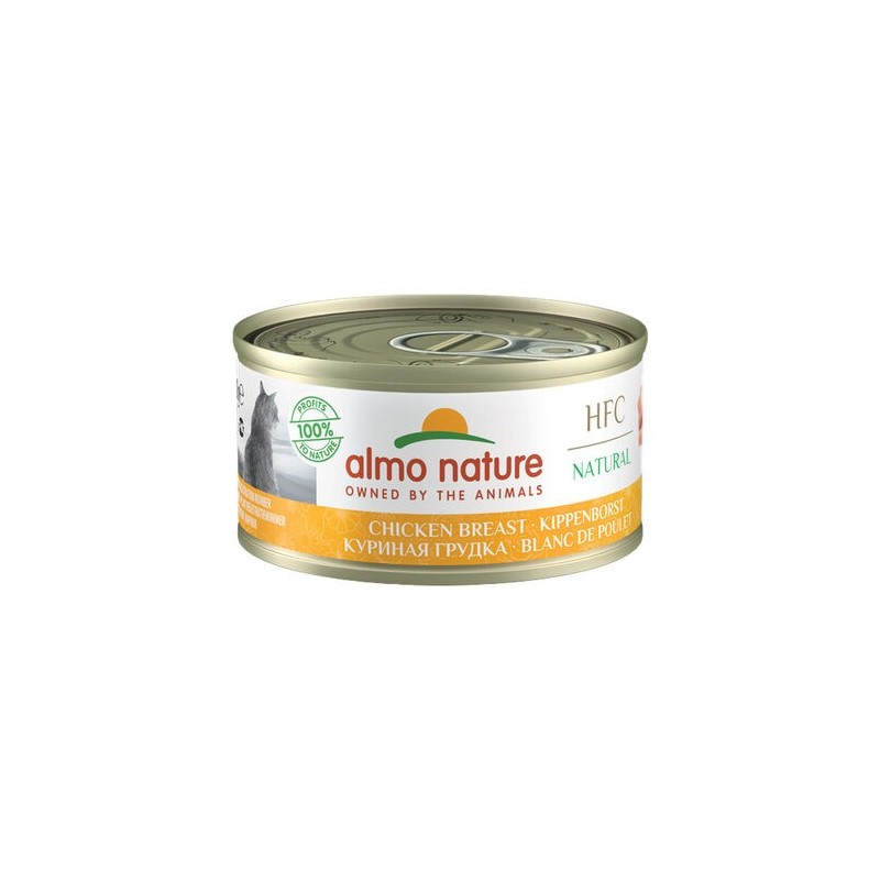 Almo Nature HFC 70 Natural Katzenfutter - Dosen - Hühnerbrust - 24 x 70 g