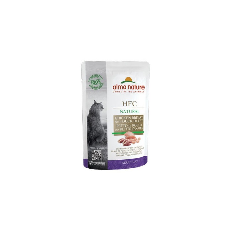 Almo Nature HFC Raw Pack Hundefutter - Frischebeutel - Hühnerfilet - 24 x 55 g