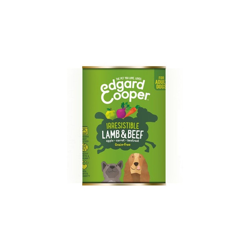 Edgard & Cooper Adult Hundefutter - Dosen - Lamm & Rind - 6 x 400 g