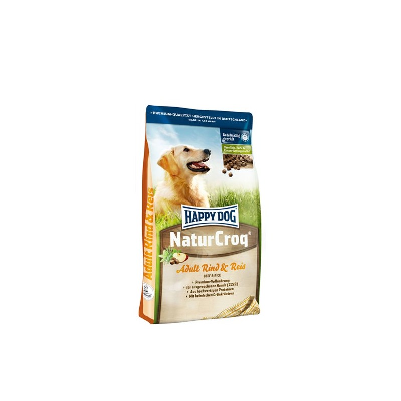 Happy Dog NaturCroq Hundefutter - Rind & Reis - 4 kg