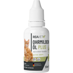 REAVET Ohrmilbenöl Plus für Katzen - 25 ml