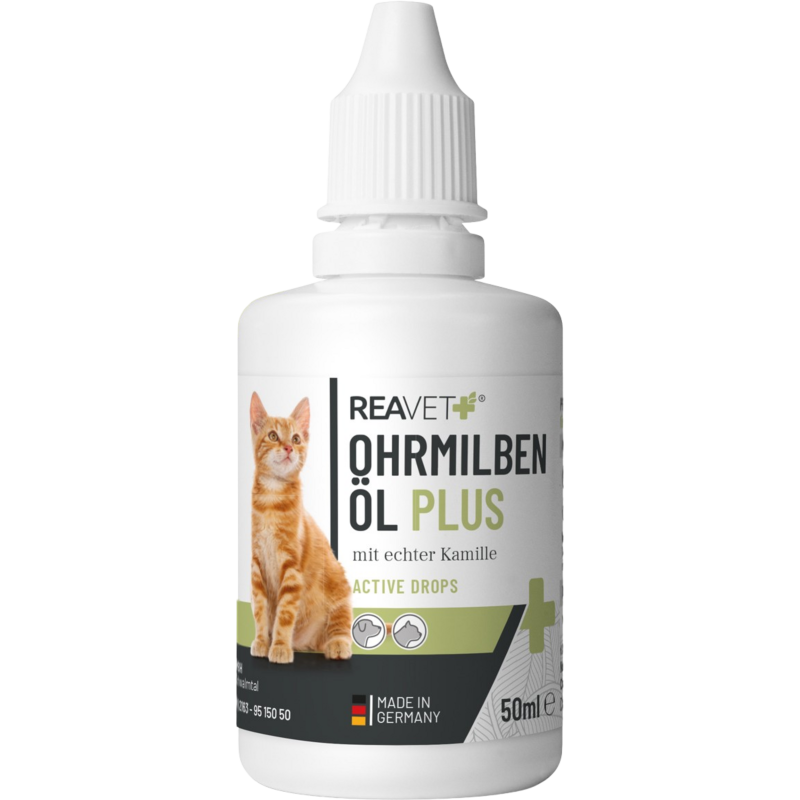 REAVET Ohrmilbenöl Plus für Katzen - 50 ml