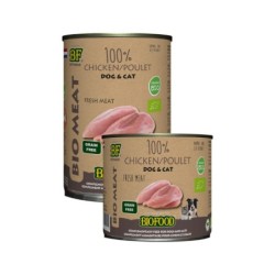 Biofood Organic 100% Huhn - Hund & Katze - 12 x 400 g