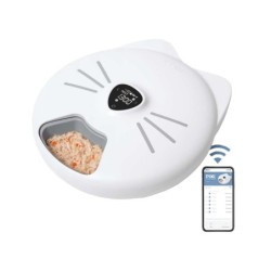 Catit PIXI Smart 6-Mahlzeiten-Futterautomat - 6 x 170 ml - 37 x 34,5 x 9,5 - Weiß