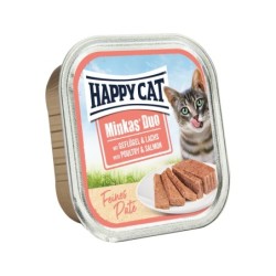 Happy Cat Minkas Duo Paté - Geflügel & Lamm - 16 x 100 g