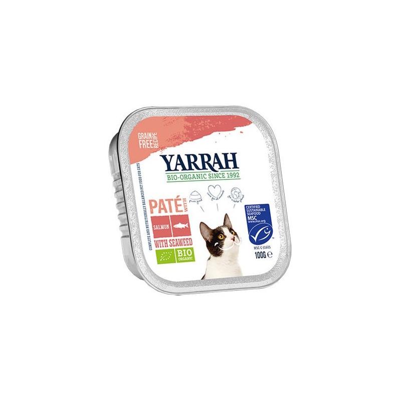 Yarrah Multipack Bio Paté Katzenfutter - Lachs - 8 x 100 g