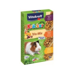 Vitakraft Meerschweinchen Kräcker - Trio-Mix Honig/Nuss/Zitrus - 3 Stück