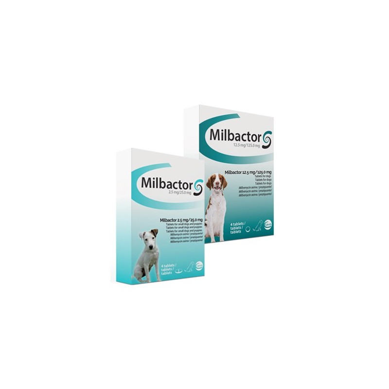 Milbactor für große Hunde - 4 Tabletten