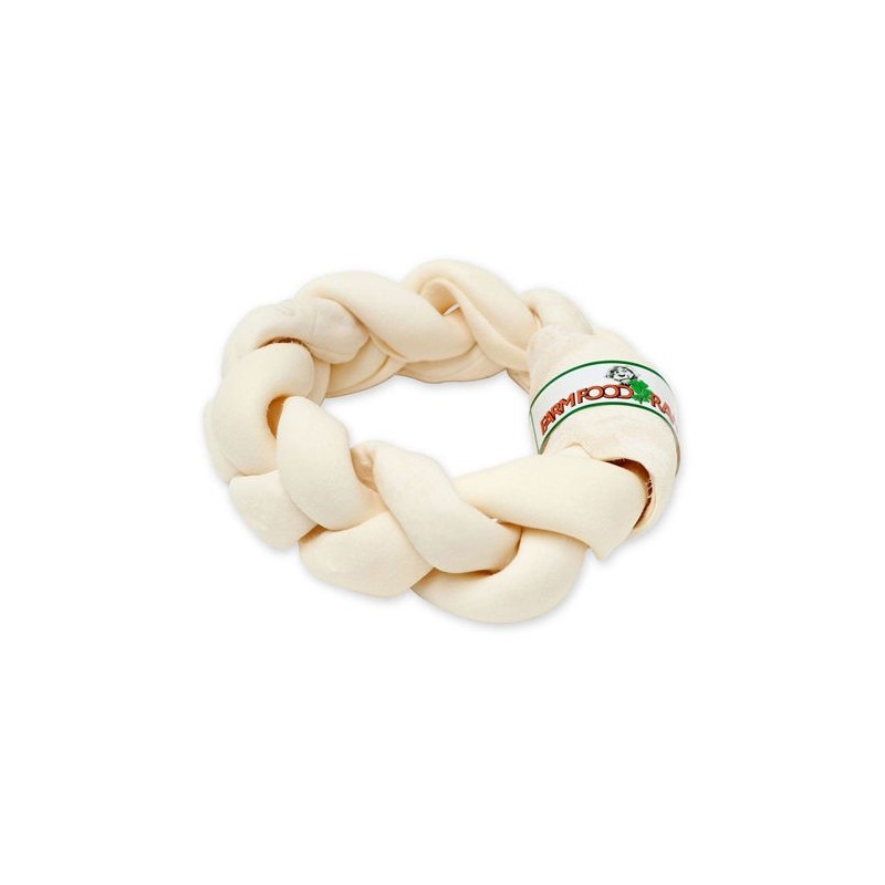 Farm Food Rawhide Dental Braided Donut - S