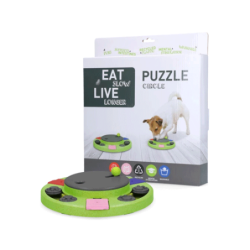 Eat Slow Live Longer Puzzle Anti-Raucher-Futterschale – Puzzle – Dreieck