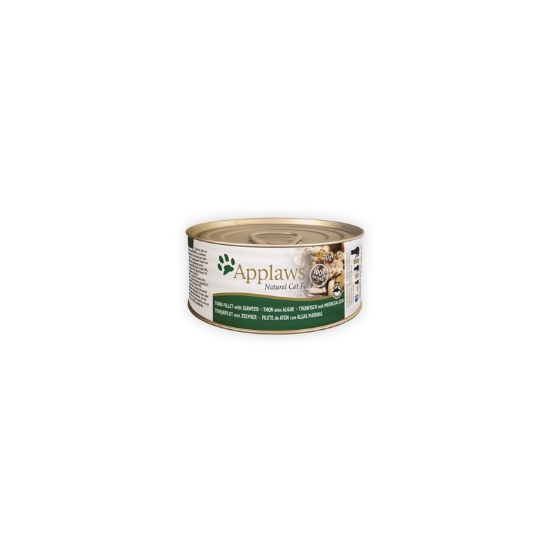 Applaws Katzenfutter - Dosen - Tuna Fillet & Seaweed - 24 x 70 g