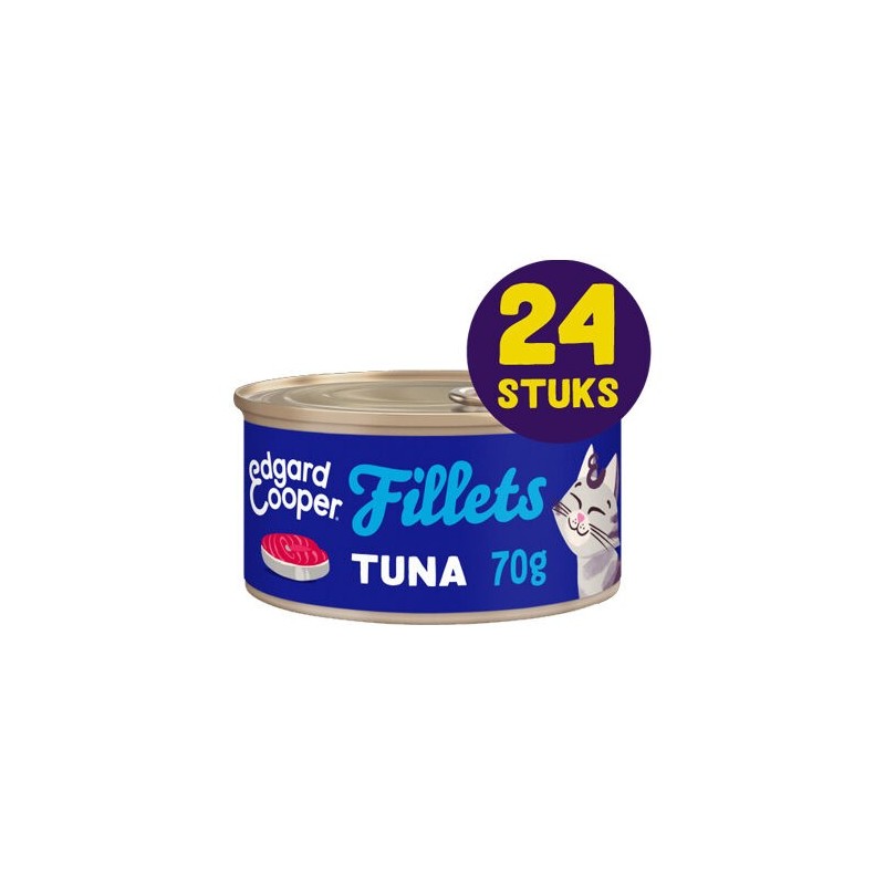 Edgard & Cooper - Wild Caught Pacific Tuna Fillets - 24 x 70 g