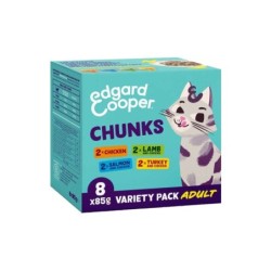 Edgard & Cooper Erwachsene Katze - Mehrfachpackung - 8 x 85 g