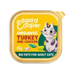 Edgard & Cooper Erwachsene Katze - Bio - Truthahn und Huhn - 16 x 85 g