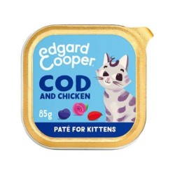 Edgard & Cooper Kitten - MSC Kabeljau und Huhn - Pastete - 16 x 85 g