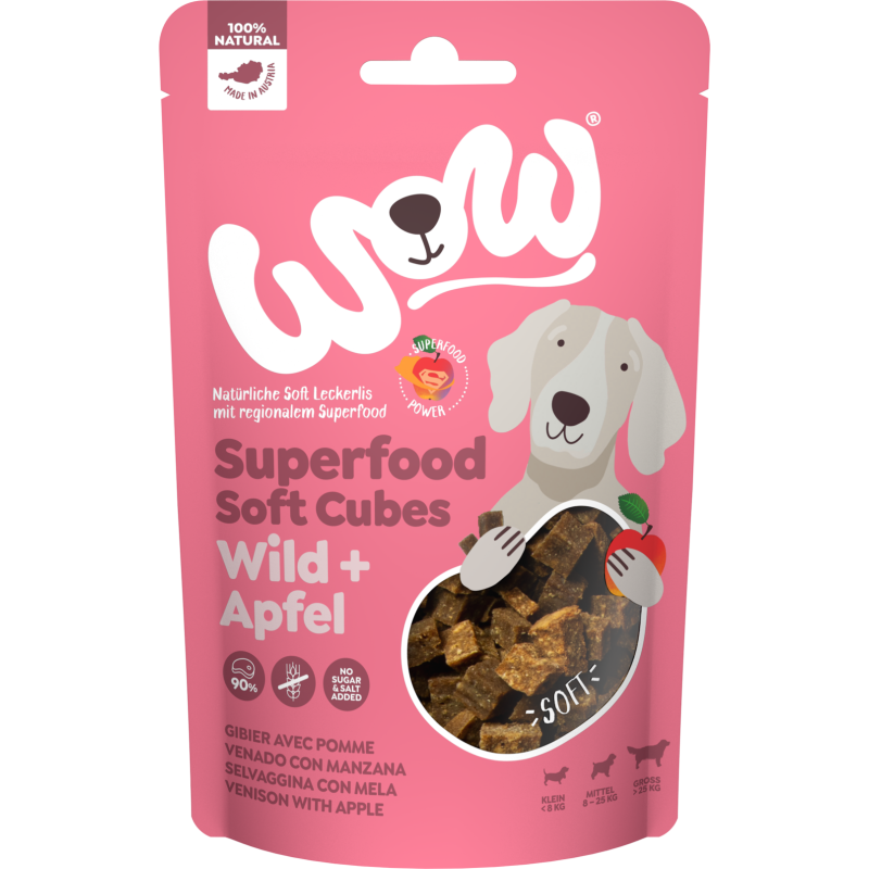 WOW SUPERFOOD Soft Cubes Wild + Apfel - 150 g