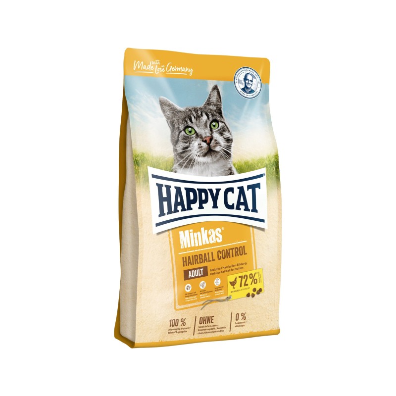 Happy Cat Minkas Adult Hairball Control Katzenfutter - Geflügel - 1,5 kg