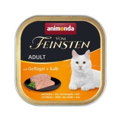 Animonda vom Feinsten Adult Katzenfutter - Schälchen - Geflügel & Kalb - 32 x 100 g