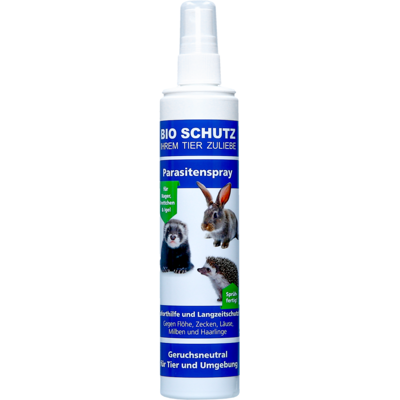 Bio Schutz Parasitenspray für Nager, Frettchen und Igel - 150 ml