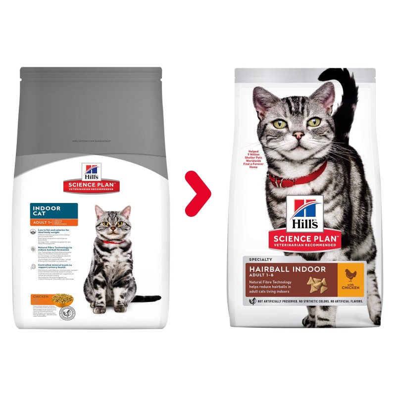 Hill's Science Plan Adult Hairbal & Indoor Katzenfutter - 10 kg