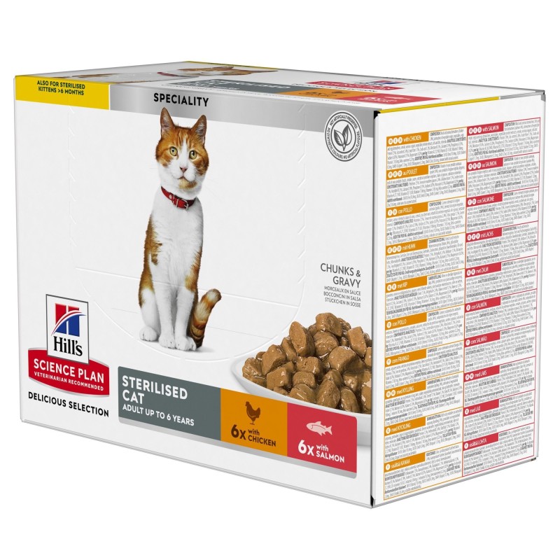 Hill's Science Plan Sterilised Adult Katzenfutter - Frischebeutel - Huhn - 12 x 85 g