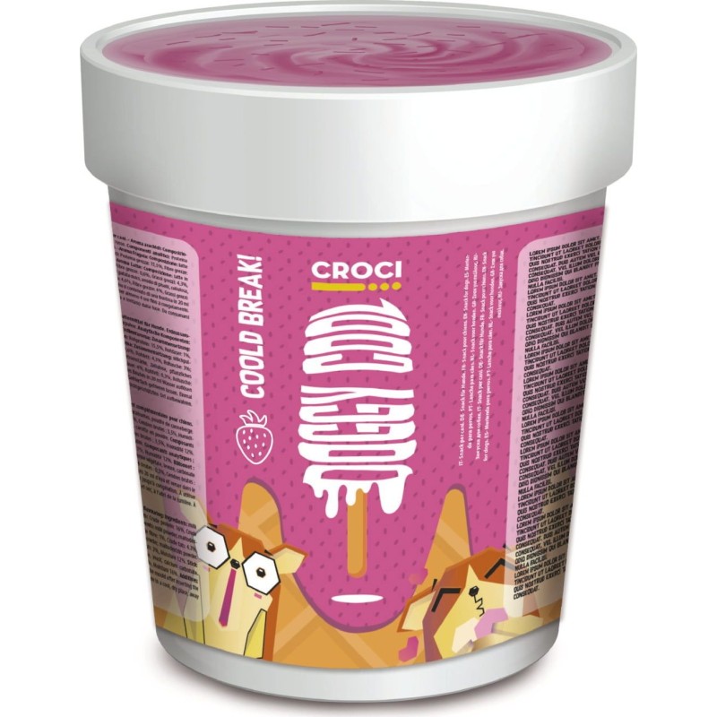 Croci Hundeeis Doggycool Becher - Erdbeere