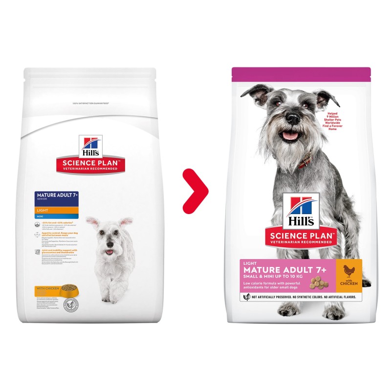 Hill's Science Plan Mature / Adult Light Mini Hundefutter - 2,5 kg