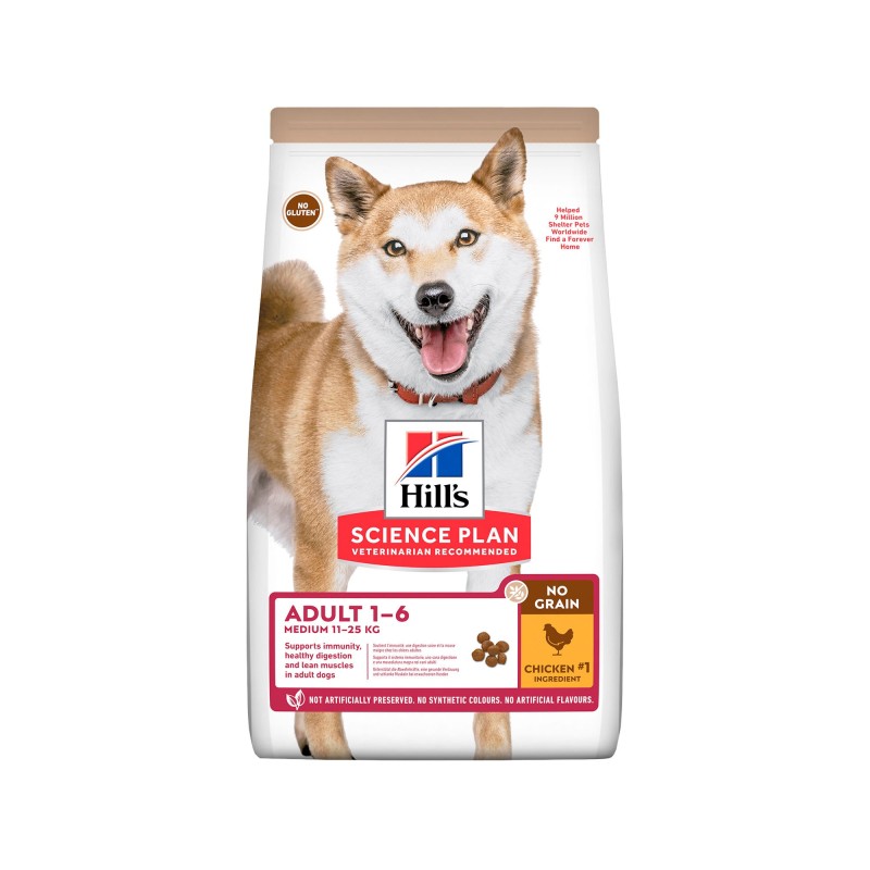 Hill's Science Plan No Grain Hund Huhn - Adult Medium - 2,5 kg