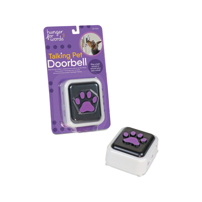 Hunger for Words Talking Pet Doorbell - 10,2 x 19,1 x 4,1 cm