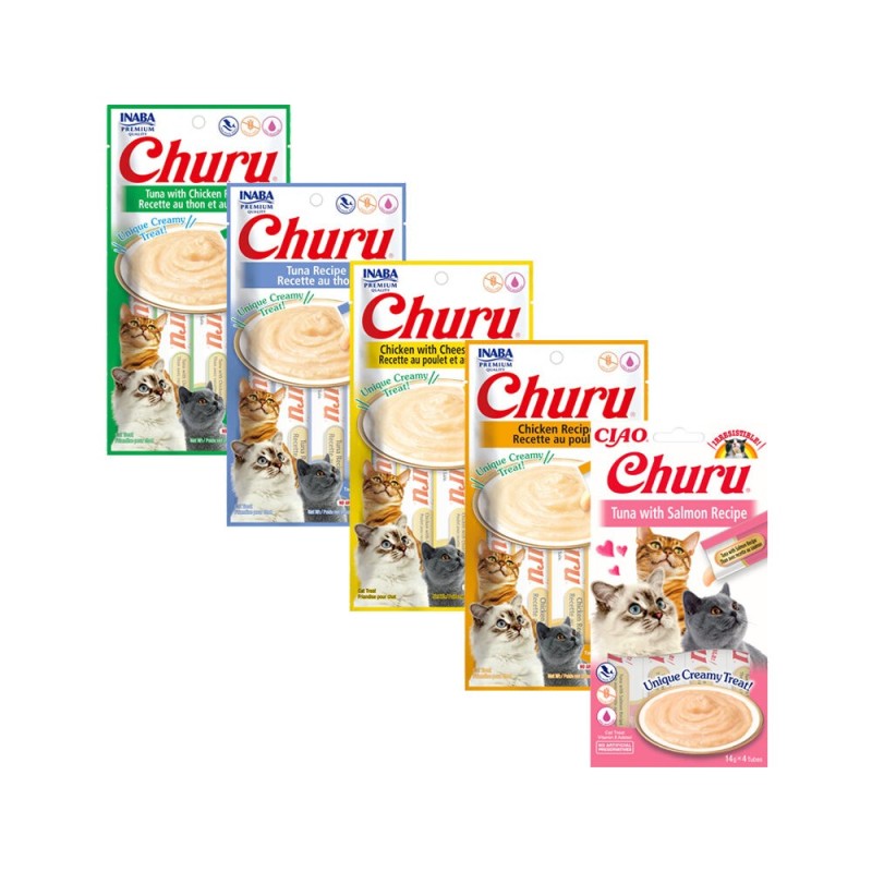 Inaba Churu - Katzensnacks - Thunfisch und Lachs - 56 g