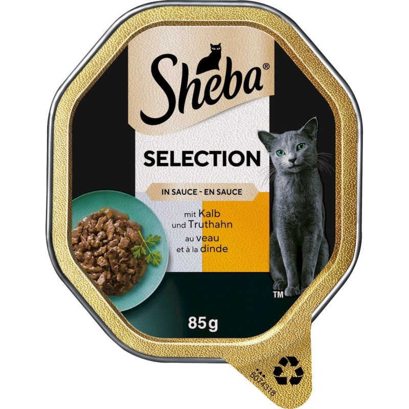 Sheba Schale Selection in Sauce mit Kalb und Truthahn 85g - 85 g